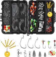 175pcs Fishing Accessories Kit Bass Trout Tackle 175pcs/kit