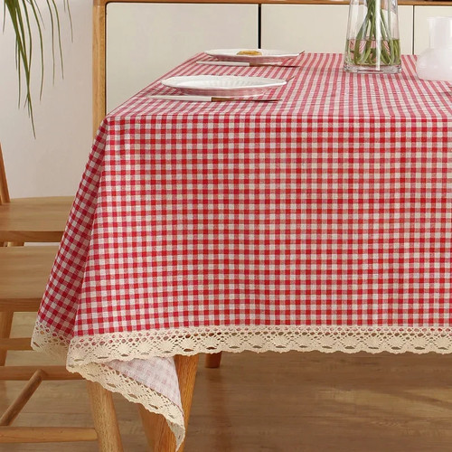Ins Floral Tischdecken Retro Baumwolle Leinen Couchtisch Essdecke Tischdecke - Bild 15 von 38