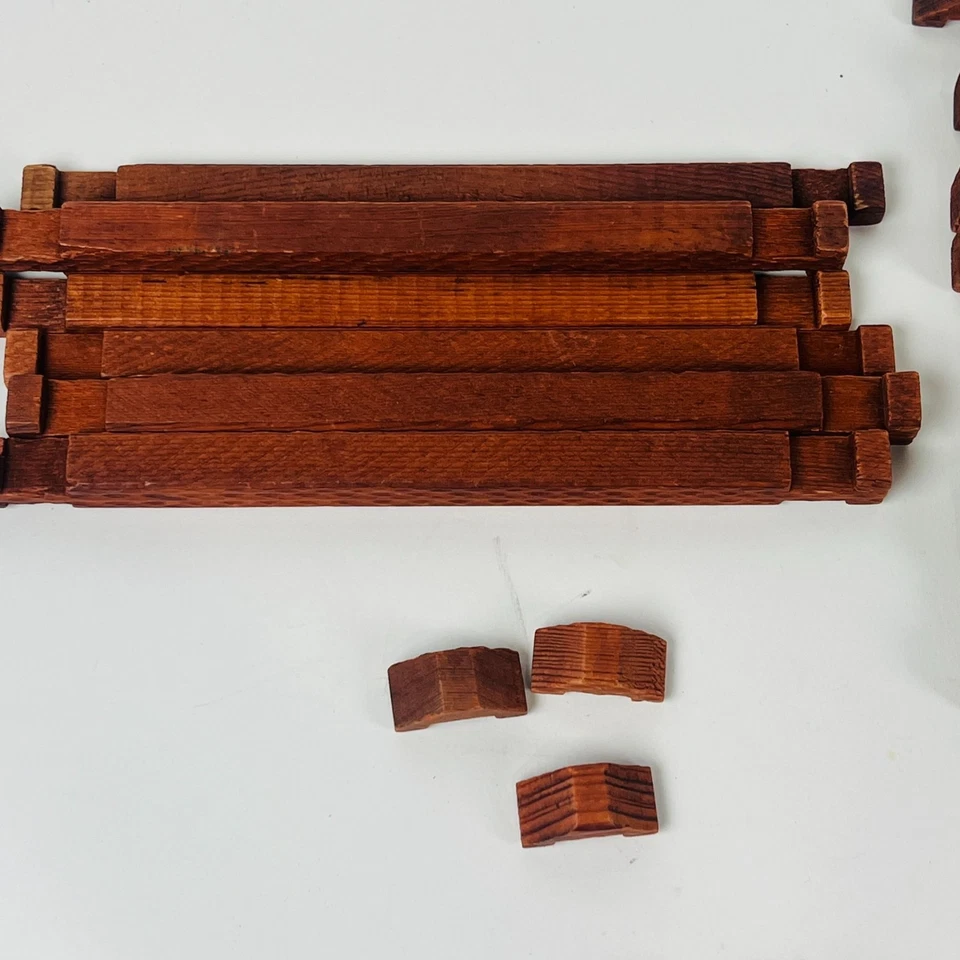 Wooden Building Blocks 96 pc Mixed Interlocking Pieces Creative Build Set - Image 3 of 4