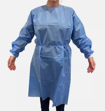 Disposable Medical Isolation Gown Level 2 AAMI PB70 Fluid Resistant Blue 50 PCS