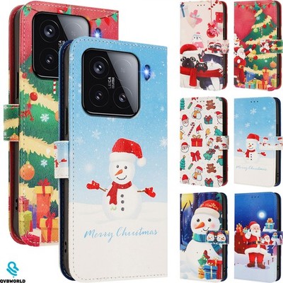 Handyhülle für Xiaomi 15 Pro 15 14T 14 13 12 11 Weihnachten Muster Wallet Case