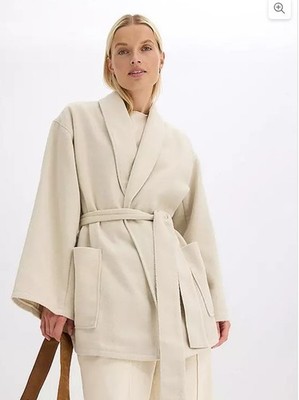 FREEMANS Sand Short Belted Coat PLus UK 18 (ccc677)