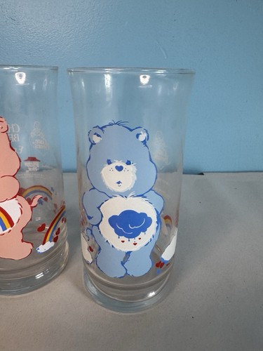 Care Bears Gläser Vintage 1983 Pizza Hut 4er Set Cheer 2x Funshine Grumpy - Bild 3 von 15