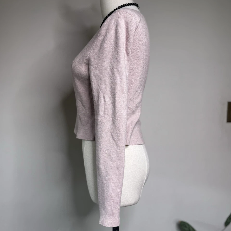 Винтажный Y2K розовый крюк спереди укороченный свитер верхний Empire Records фея гранж готический L - Изображение 4 из 4