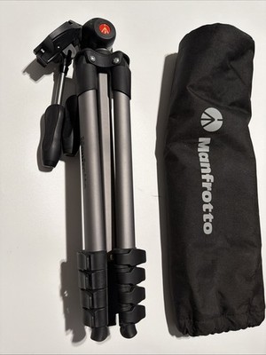 Manfrotto Compact Action Aluminum Camera Tripod w Carry Bag 4 Stage Hight