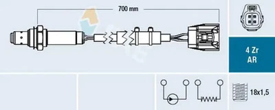 Sonde lambda 75652 FAE pour MAZDA 3 A trois volumes 6 Break 6 A trois volumes 3 - Photo 1/4