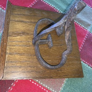 Vintage wrought Iron Cattle  Branding Iron  Letter “e” Approximately 3.5”