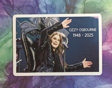 Handmade "OZZY OSBOURNE" RIP sticker 3.3 by 2.3 SEE DESCRIPTION