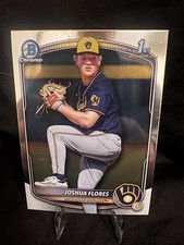 Bowman Draft Chrome 1st Bowman Prospect Joshua Flores BDC-82 Brewers 2025