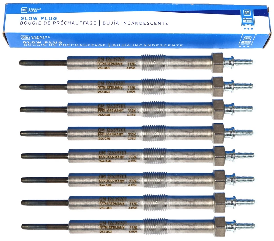 CONJUNTO DE 8 Plugues de Brilho Diesel Genuínos GM 12639701 LMM LBZ Duramax 6.6L Silverado - Imagem 2 de 4