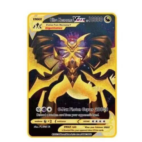 NEW Pokémon 10000point Metal Cards TCG Arceus VMAX Golden Pokemon Gifts For  Kids