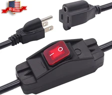 3 Prong Extension Cord with On/Off Switch Waterproof 14AWG Heavy Duty Power Cord