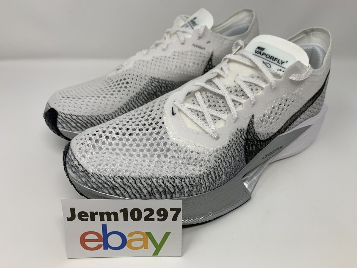 New Men's Nike ZoomX Vaporfly Next% 3 White/Dark Smoke Grey New Men's Nike ZoomX Vaporfly Next% 3 White/Dark Smoke Grey