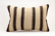 Kilim Pillow Cover, 16x24 inc, Vintage Sofa Pillow, Handmade Decorative Pillow