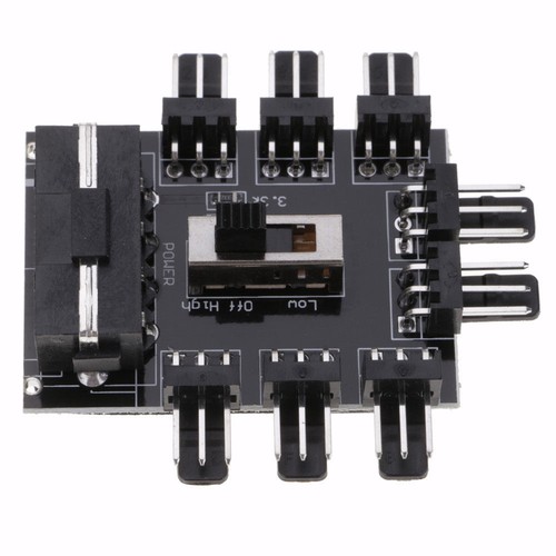 MOLEX Fan 1 to 8 Channel Hub 12V 4 Pin IDE Power Supply Splitter Adapter PC Fan - Picture 4 of 12