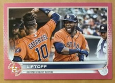 2022 Topps Series 1 #110 Houston Astros Alvarez Liftoff Mother's Day Pink 22/50
