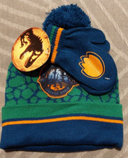 New Jurassic World Toddler Boy Hat  Mitten Set Blue/Green/Multi -4476