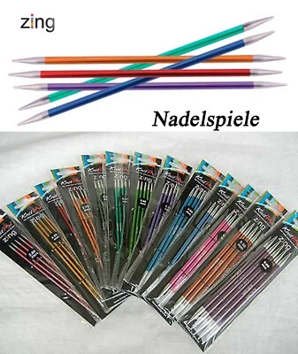 "Knit Pro Zing" Nadelspiel Strumpfnadeln aus Leichtmetall
