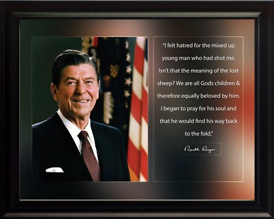 Ronald Reagan I Felt Hatred Print Picture or Framed Wall Art