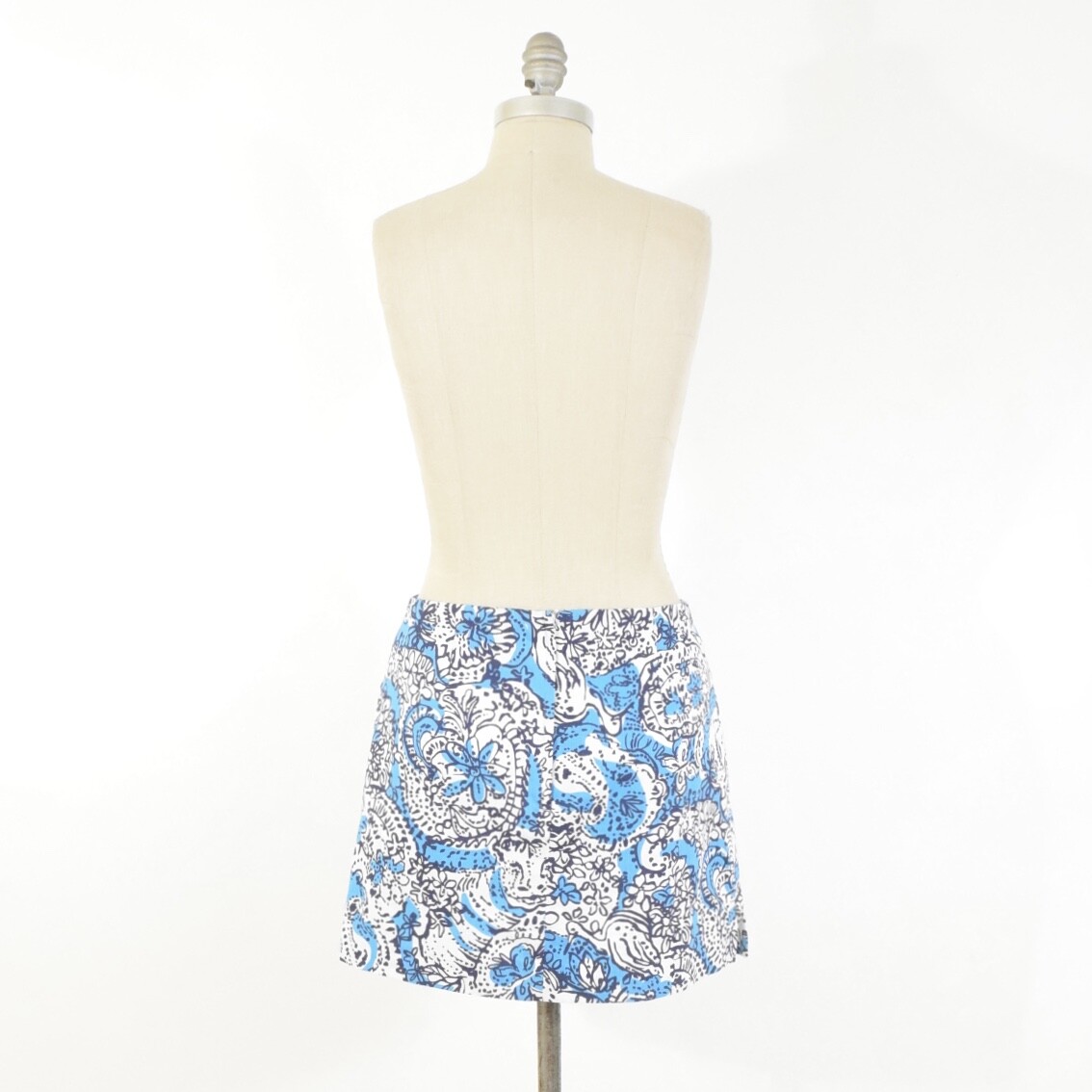 Lilly Pulitzer Skirt 2 Blue Floral Embroidered Ey… - image 5