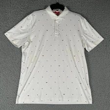 Redvanly Shirt Mens Large Insect All Over Print Golf Polo Performance