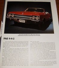 1965 Oldsmobile 442 Specs Info Photo 65 Cutlass 400 F85 Olds