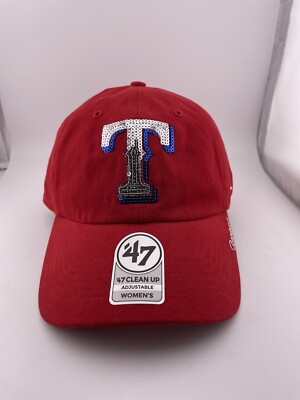 47 Texas Rangers Clean Up Red Adjustable Strap Hat  display picture 1