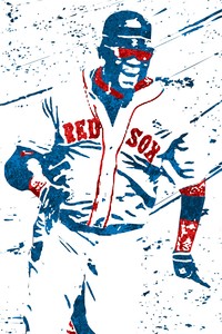 POSTER 24x36 Boston Red Sox Mookie Betts Art Wall Indoor Room Outdoor Poster