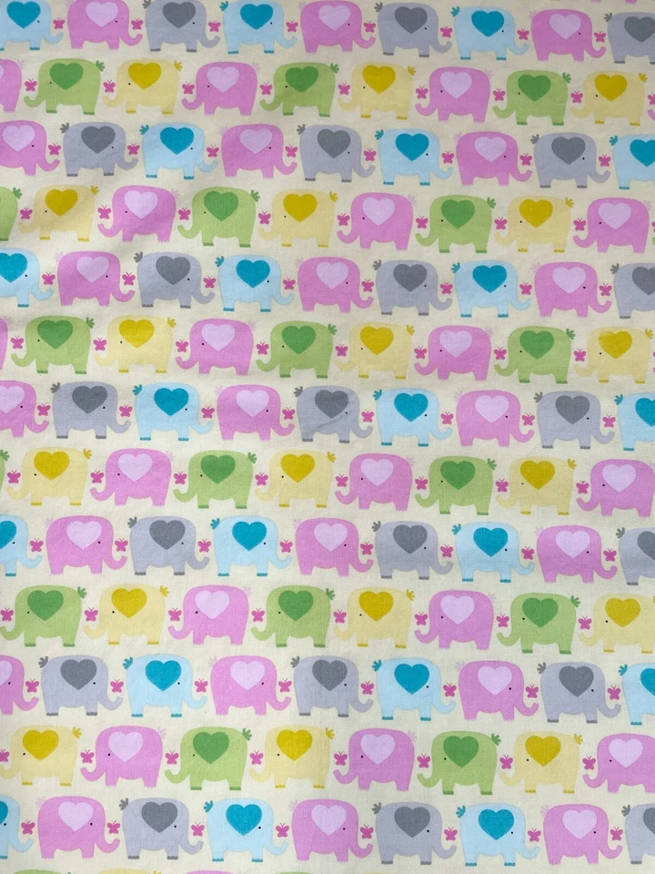 Manta bebé Minky de algodón hecha a mano amarilla multicolor elefantes Foto 4 de 4