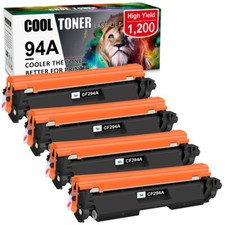 4PK Black CF294A 94A Toner Cartridge for HP LaserJet Pro M118dw MFP M148dw M149
