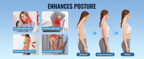Adjustable Posture Corrector Low Back Support Shoulder Brace Belt for Men, Women - Picture 20 of 22