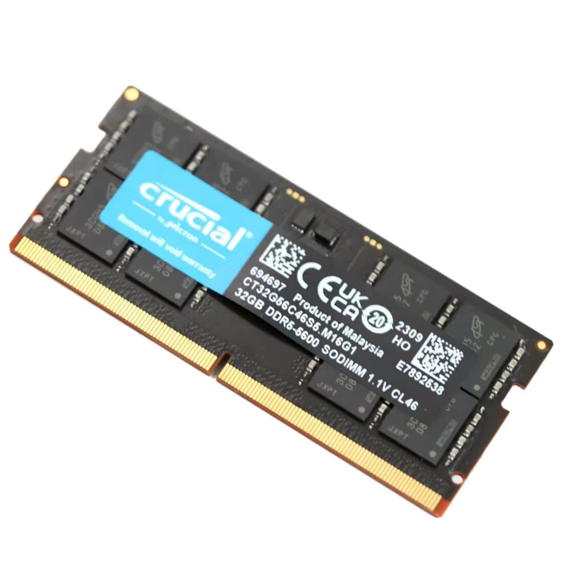 New Crucial 32GB DDR5 5600MHz PC5-44800 262-Pins SODIMM Memory Ram
