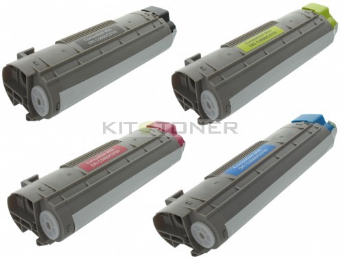 Pack 4 toners compatibles OKI C5600 C5600N C5700 C5700N laser couleur
