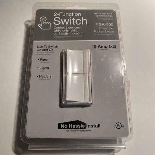 NEW 2-Function Rocker Combination Switch (120-Volt, 15 AMP(X2))(B2) zac ...