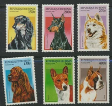 Benin DOGS 1997 Mint NH Complete Set of Six #980 - 985