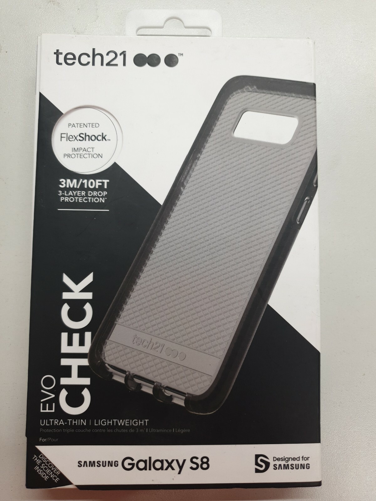 Genuine Tech21 Evo Check FlexShock Protection Case Samsung Galaxy S8 Black back