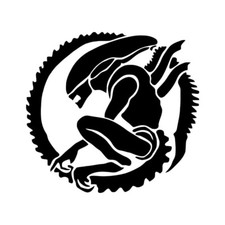 2x Alien Xenomorph Vinyl Decal Sticker Different colors  size for Cars/Bikes