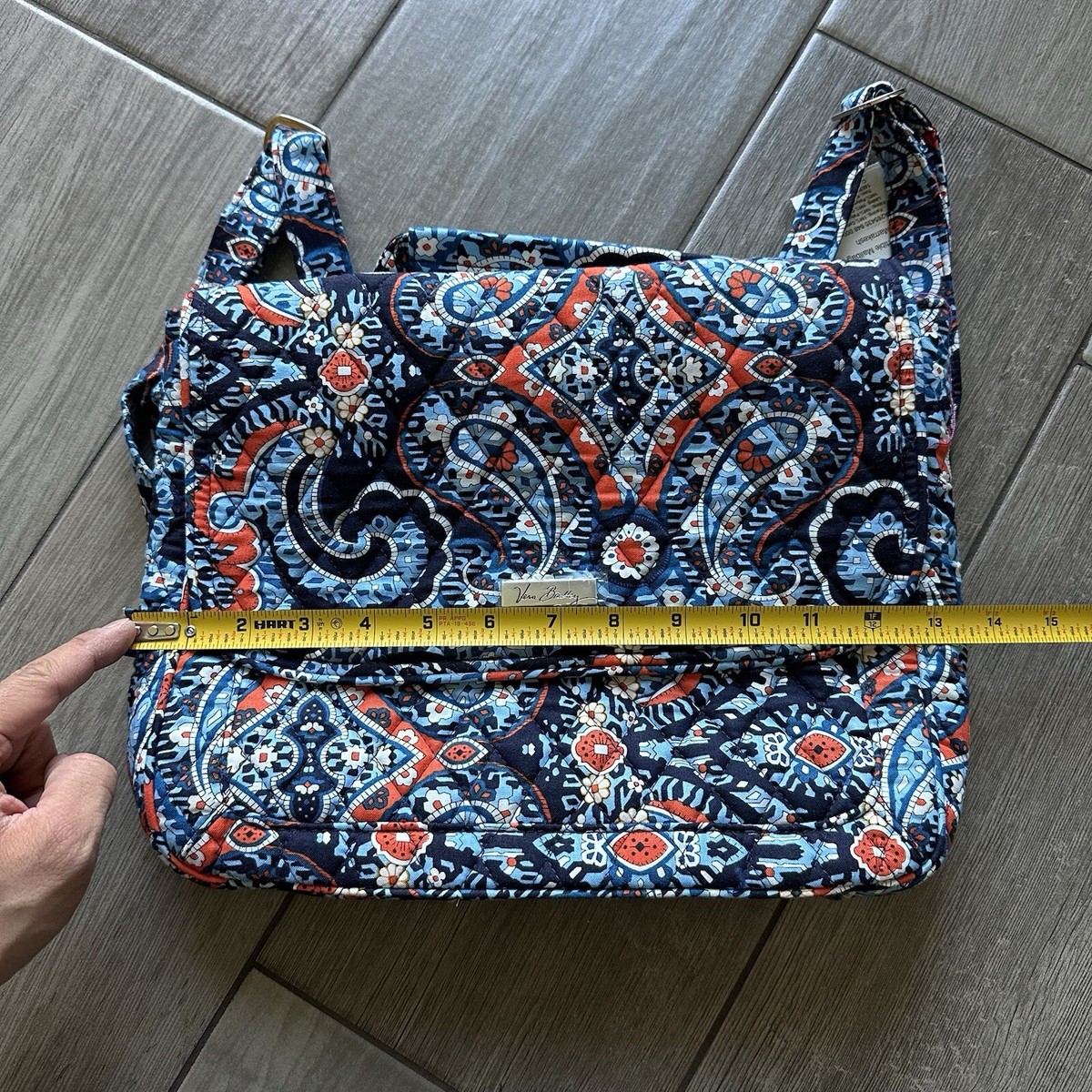 Vera Bradley Marrakesh Blue and Orange Paisley Print Convertible