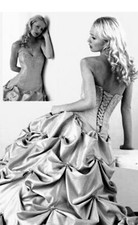 NWT Christina Wu Ivory Strapless Wedding Dress/Gown Style #5401 Size 18