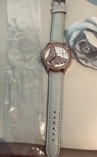 Image of BNWOT Butterfly Rose Gold Watch 💕 Ivory Strap ( Needs Battery) Bling Fashion