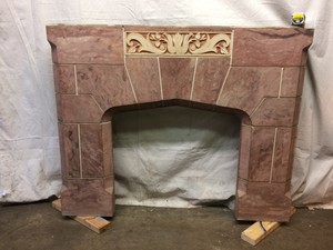 Hand Painted Concrete Fireplace Mantle Surround Country Decor 55 1