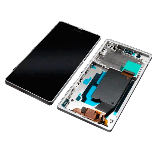 Display LCD Pantalla + Táctil + Marco Frame Sony Xperia Z L36h Blanco
