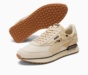 puma future rider white tapioca black