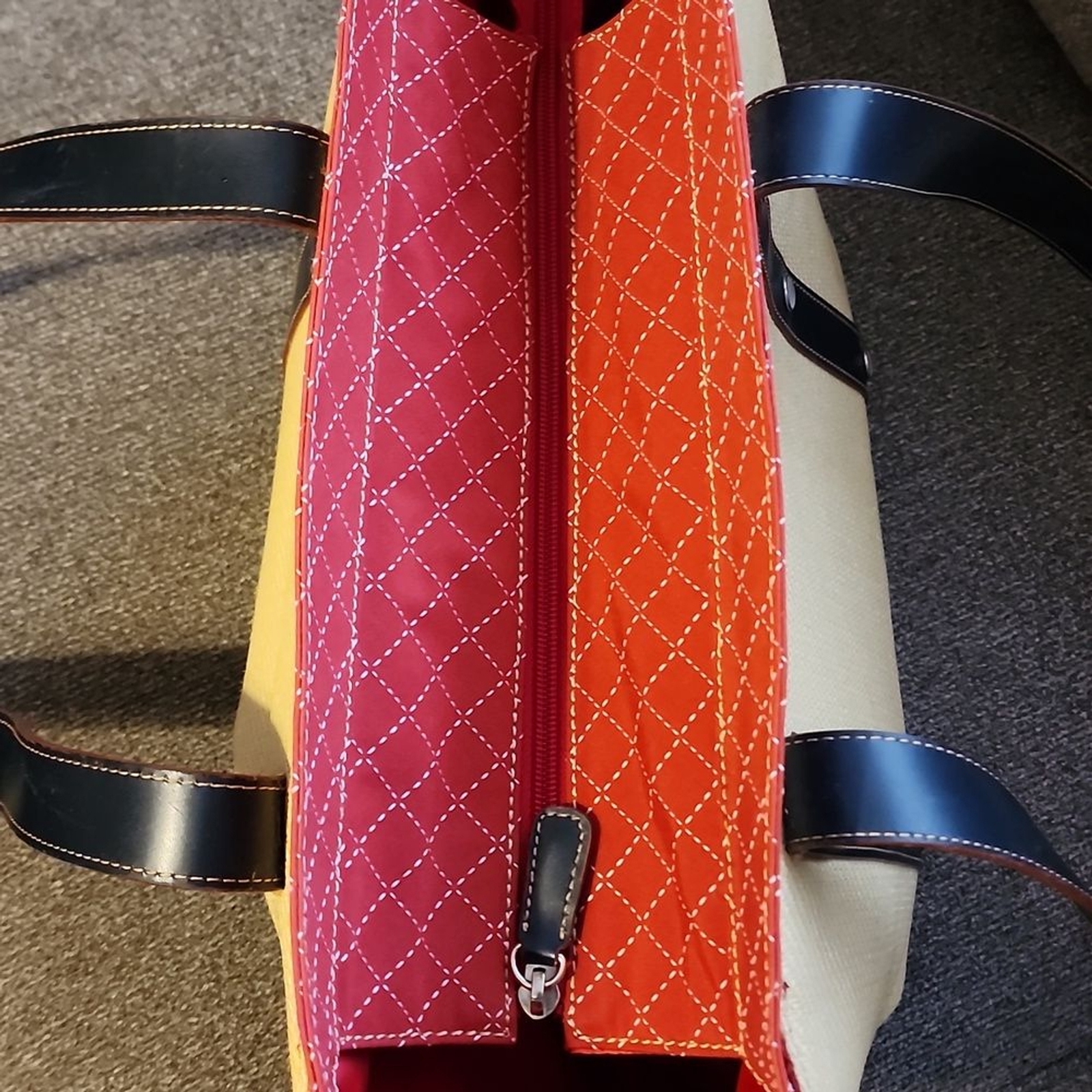 Tommy Hilfiger Straw Tote Bag 10"×14"×7" thumbnail 4