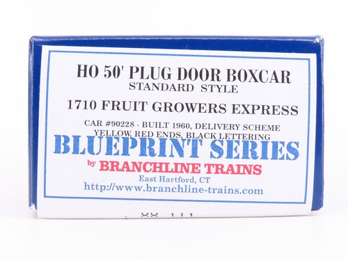 HO Branchline Blueprint Kit #1710 RBNX Fruit Growers Express 50' Box Car #90228