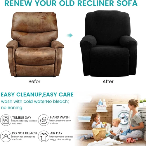 Elastischer Relaxsessel 1-Sitzer Sofa Bezug Schoner Liegesessel Bezug Schoner - Bild 56 von 56
