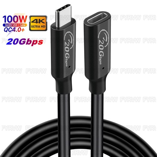 USB3.2 Extension Cable USB C 20Gbps Extender Cable USB3.2 Gen2.2 4K 100W Cord - Photo 7 sur 11