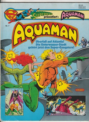   AQUAMAN #7 + Sammel-Ecke, Ehapa Verlag/DC Comics 1982 COMICALBUM Z2