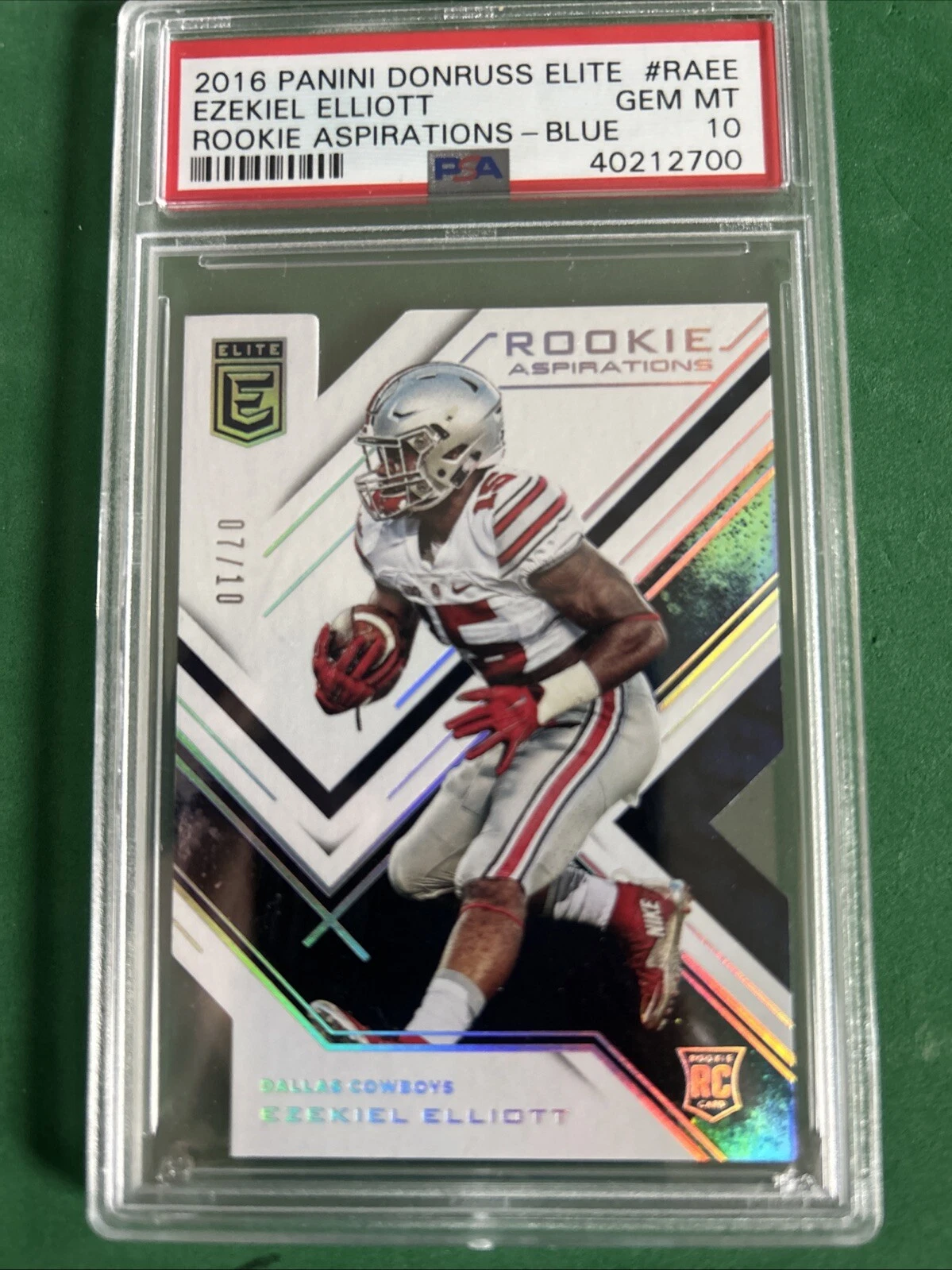 Ezekiel Elliott Panini Donruss Elite Rookie Aspirations #RAEE Blue