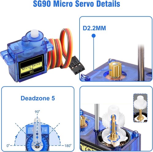 10x Micro Servo 9G para RC Avión Barco Robot Arduino Raspberry Azul - Imagen 5 de 5